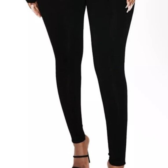 NWT Naked Wardrobe Black Ribbed Sculpt Leggings Size Small - Picture 3 of 10